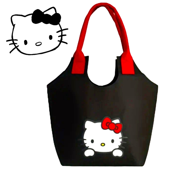 HELLO KITTY Roomy and Durable Tote Bag Available In Two Distinct Colors. NWT - Picture 2 of 8